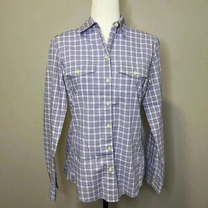 Banana Republic Plaid Button Down Blouse
